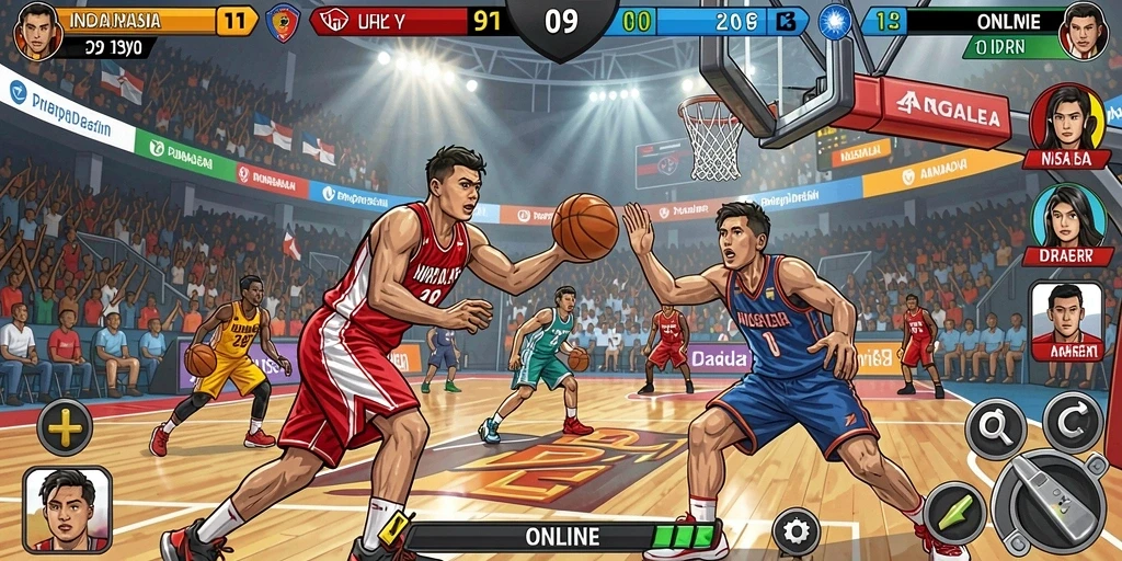 Screenshot memperlihatkan berbagai tema slot yang tersedia.