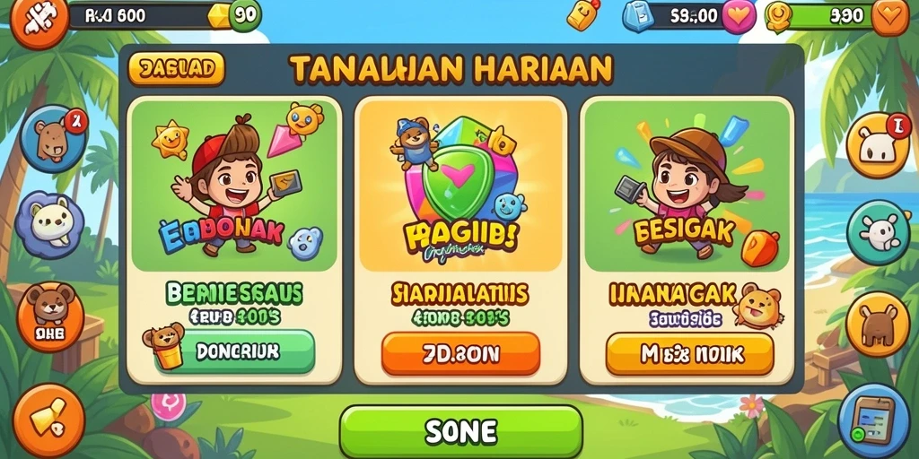 Tantangan seru di setiap level yang harus diselesaikan.
