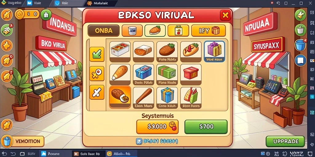Tangkapan layar menu permainan yang beragam.